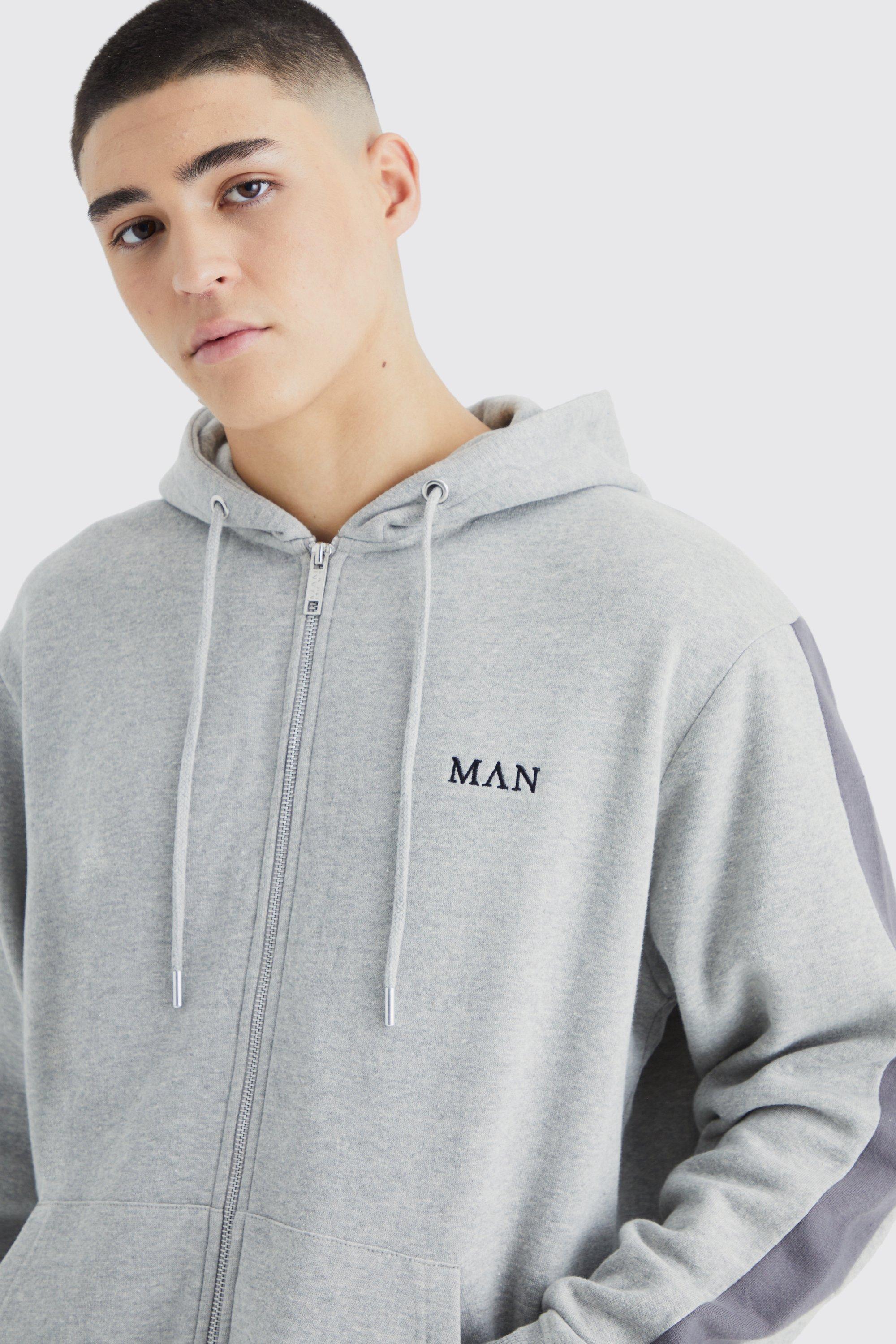 Man Sleeve Panel Hoodie